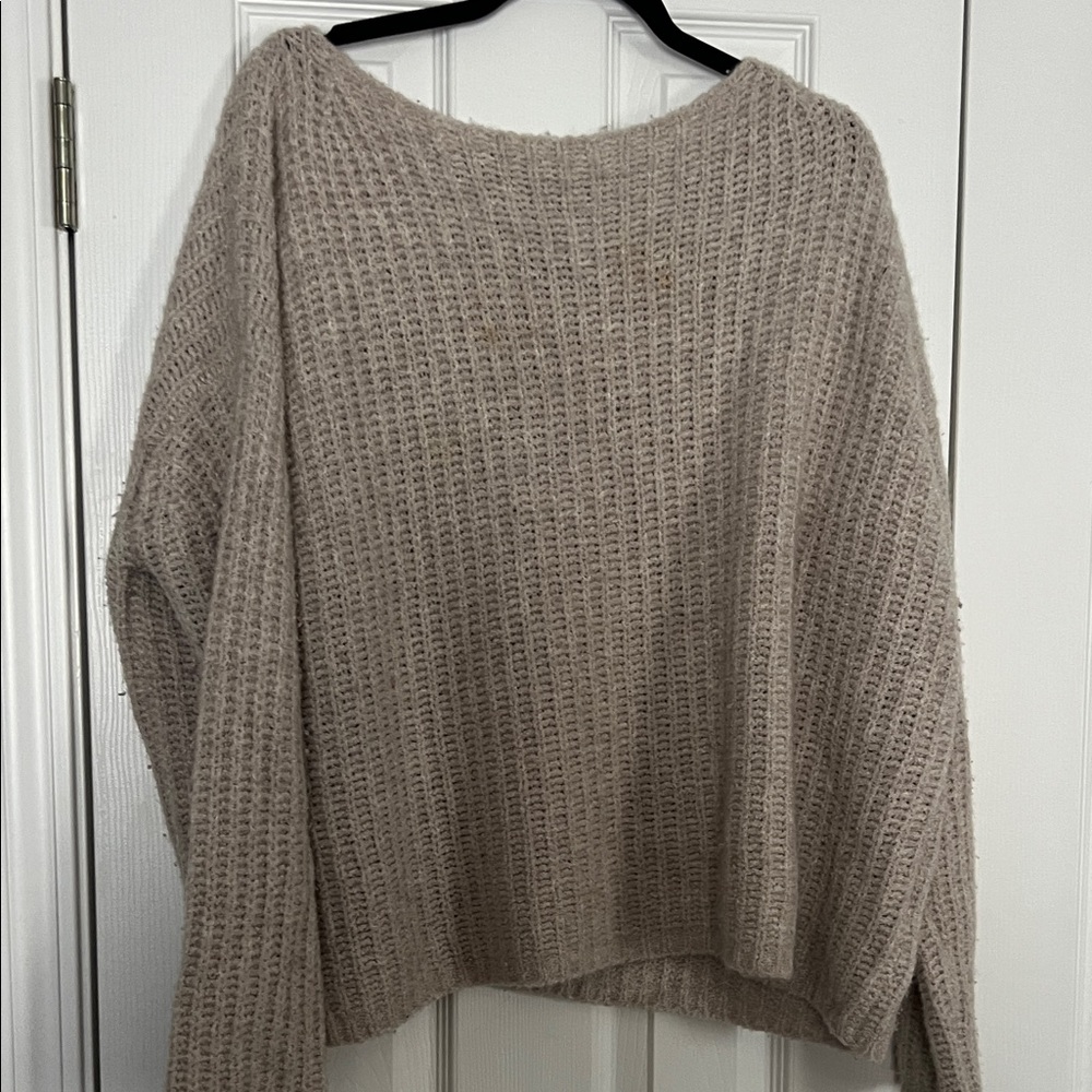 Vince wool Cozy Beige Knit Sweater